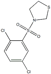 3-[(2,5-dichlorophenyl)sulfonyl]-1,3-thiazolidine 구조식 이미지