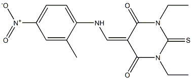 1,3-diethyl-5-({4-nitro-2-methylanilino}methylene)-2-thioxodihydro-4,6(1H,5H)-pyrimidinedione 구조식 이미지