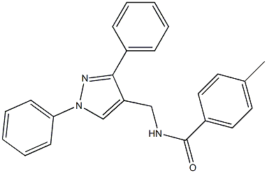 N-[(1,3-diphenyl-1H-pyrazol-4-yl)methyl]-4-methylbenzamide Structure