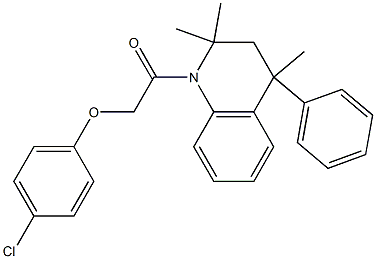 1-[(4-chlorophenoxy)acetyl]-2,2,4-trimethyl-4-phenyl-1,2,3,4-tetrahydroquinoline Structure