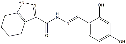 N'-(2,4-dihydroxybenzylidene)-4,5,6,7-tetrahydro-1H-indazole-3-carbohydrazide Structure