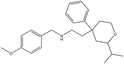 N-[2-(2-isopropyl-4-phenyltetrahydro-2H-pyran-4-yl)ethyl]-N-(4-methoxybenzyl)amine 구조식 이미지