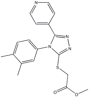 methyl {[4-(3,4-dimethylphenyl)-5-(4-pyridinyl)-4H-1,2,4-triazol-3-yl]sulfanyl}acetate 구조식 이미지