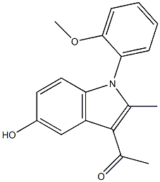 1-[5-hydroxy-1-(2-methoxyphenyl)-2-methyl-1H-indol-3-yl]ethanone 구조식 이미지