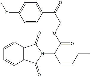 2-(4-methoxyphenyl)-2-oxoethyl 2-(1,3-dioxo-1,3-dihydro-2H-isoindol-2-yl)hexanoate 구조식 이미지