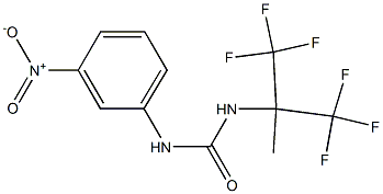 N-{3-nitrophenyl}-N'-[2,2,2-trifluoro-1-methyl-1-(trifluoromethyl)ethyl]urea Structure