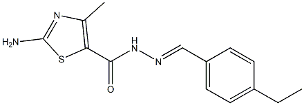 2-amino-N'-(4-ethylbenzylidene)-4-methyl-1,3-thiazole-5-carbohydrazide 구조식 이미지