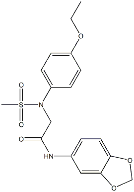 N-(1,3-benzodioxol-5-yl)-2-[[4-(ethyloxy)phenyl](methylsulfonyl)amino]acetamide 구조식 이미지