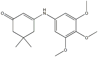 5,5-dimethyl-3-(3,4,5-trimethoxyanilino)-2-cyclohexen-1-one Structure