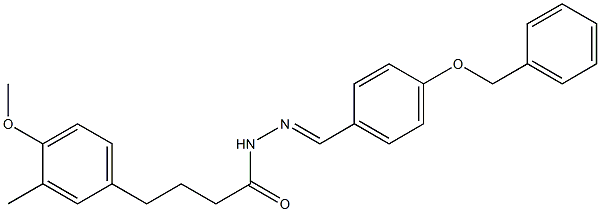 N'-[4-(benzyloxy)benzylidene]-4-(4-methoxy-3-methylphenyl)butanohydrazide 구조식 이미지