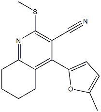 4-(5-methyl-2-furyl)-2-(methylsulfanyl)-5,6,7,8-tetrahydro-3-quinolinecarbonitrile Structure