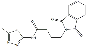 4-(1,3-dioxo-1,3-dihydro-2H-isoindol-2-yl)-N-(5-methyl-1,3,4-thiadiazol-2-yl)butanamide Structure