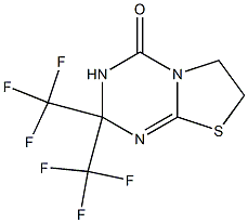 2,2-bis(trifluoromethyl)-2,3,6,7-tetrahydro-4H-[1,3]thiazolo[3,2-a][1,3,5]triazin-4-one Structure