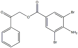 2-oxo-2-phenylethyl 4-amino-3,5-dibromobenzoate Structure