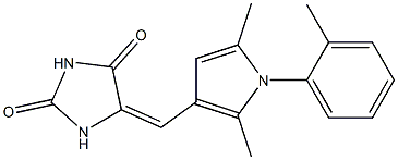 5-{[2,5-dimethyl-1-(2-methylphenyl)-1H-pyrrol-3-yl]methylene}-2,4-imidazolidinedione 구조식 이미지