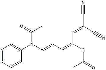 4-(acetylanilino)-1-(2,2-dicyanovinyl)-1,3-butadienyl acetate 구조식 이미지