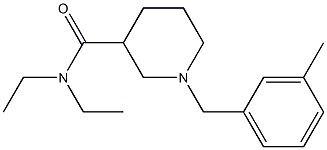 N,N-diethyl-1-(3-methylbenzyl)-3-piperidinecarboxamide 구조식 이미지