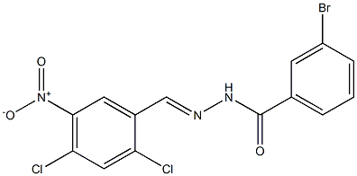 3-bromo-N'-{2,4-dichloro-5-nitrobenzylidene}benzohydrazide 구조식 이미지