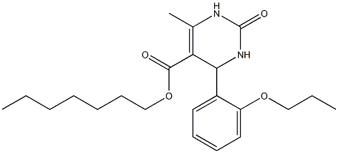 heptyl 6-methyl-2-oxo-4-(2-propoxyphenyl)-1,2,3,4-tetrahydro-5-pyrimidinecarboxylate 구조식 이미지