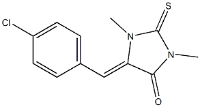 5-(4-chlorobenzylidene)-1,3-dimethyl-2-thioxo-4-imidazolidinone Structure