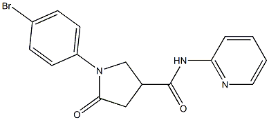 1-(4-bromophenyl)-5-oxo-N-(2-pyridinyl)-3-pyrrolidinecarboxamide Structure