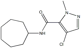 4-chloro-N-cycloheptyl-1-methyl-1H-pyrazole-5-carboxamide 구조식 이미지