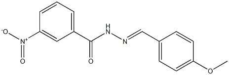 3-nitro-N'-(4-methoxybenzylidene)benzohydrazide 구조식 이미지