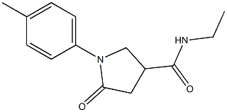 N-ethyl-1-(4-methylphenyl)-5-oxo-3-pyrrolidinecarboxamide 구조식 이미지