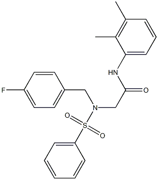 N-(2,3-dimethylphenyl)-2-[(4-fluorobenzyl)(phenylsulfonyl)amino]acetamide Structure