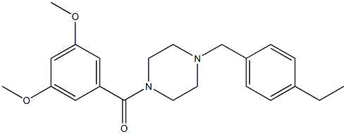 1-(3,5-dimethoxybenzoyl)-4-(4-ethylbenzyl)piperazine Structure