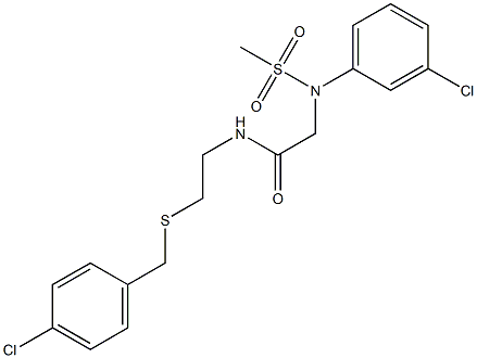 N-{2-[(4-chlorobenzyl)sulfanyl]ethyl}-2-[3-chloro(methylsulfonyl)anilino]acetamide Structure