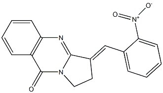 3-{2-nitrobenzylidene}-2,3-dihydropyrrolo[2,1-b]quinazolin-9(1H)-one Structure