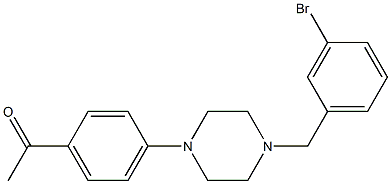 1-{4-[4-(3-bromobenzyl)-1-piperazinyl]phenyl}ethanone Structure