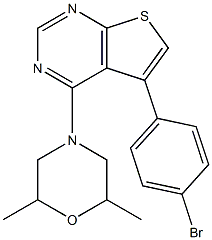 5-(4-bromophenyl)-4-(2,6-dimethyl-4-morpholinyl)thieno[2,3-d]pyrimidine Structure