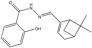 N'-[(6,6-dimethylbicyclo[3.1.1]hept-2-en-2-yl)methylene]-2-hydroxybenzohydrazide 구조식 이미지