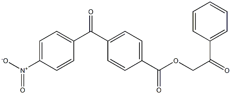 2-oxo-2-phenylethyl 4-{4-nitrobenzoyl}benzoate 구조식 이미지