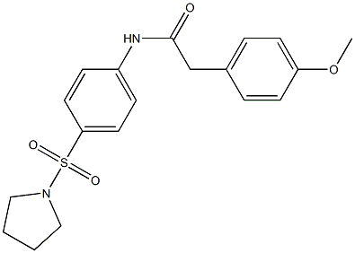 2-(4-methoxyphenyl)-N-[4-(pyrrolidin-1-ylsulfonyl)phenyl]acetamide 구조식 이미지