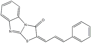 2-(3-phenyl-2-propenylidene)[1,3]thiazolo[3,2-a]benzimidazol-3(2H)-one 구조식 이미지