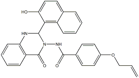 4-(allyloxy)-N-(2-(2-hydroxy-1-naphthyl)-4-oxo-1,4-dihydro-3(2H)-quinazolinyl)benzamide Structure