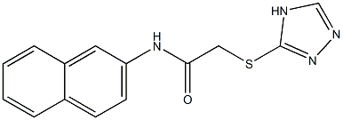 N-(2-naphthyl)-2-(4H-1,2,4-triazol-3-ylsulfanyl)acetamide 구조식 이미지