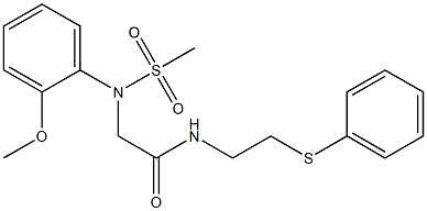 2-[2-methoxy(methylsulfonyl)anilino]-N-[2-(phenylsulfanyl)ethyl]acetamide 구조식 이미지