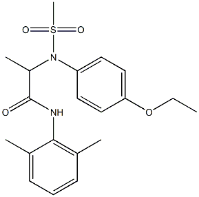 N-(2,6-dimethylphenyl)-2-[4-ethoxy(methylsulfonyl)anilino]propanamide 구조식 이미지