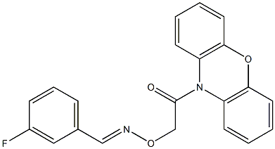 3-fluorobenzaldehyde O-[2-oxo-2-(10H-phenoxazin-10-yl)ethyl]oxime 구조식 이미지