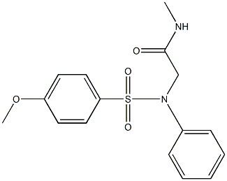 2-{[(4-methoxyphenyl)sulfonyl]anilino}-N-methylacetamide 구조식 이미지