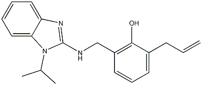 2-allyl-6-{[(1-isopropyl-1H-benzimidazol-2-yl)amino]methyl}phenol Structure