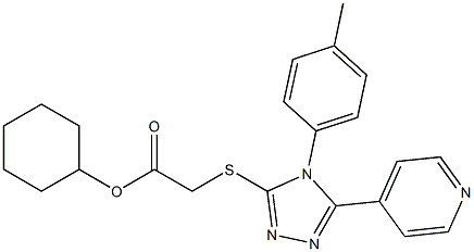 cyclohexyl {[4-(4-methylphenyl)-5-(4-pyridinyl)-4H-1,2,4-triazol-3-yl]sulfanyl}acetate Structure