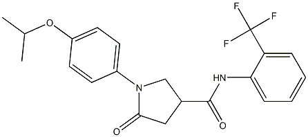 1-(4-isopropoxyphenyl)-5-oxo-N-[2-(trifluoromethyl)phenyl]-3-pyrrolidinecarboxamide Structure