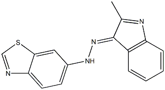 2-methyl-3H-indol-3-one 1,3-benzothiazol-6-ylhydrazone 구조식 이미지
