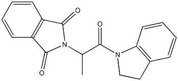 2-[2-(2,3-dihydro-1H-indol-1-yl)-1-methyl-2-oxoethyl]-1H-isoindole-1,3(2H)-dione 구조식 이미지