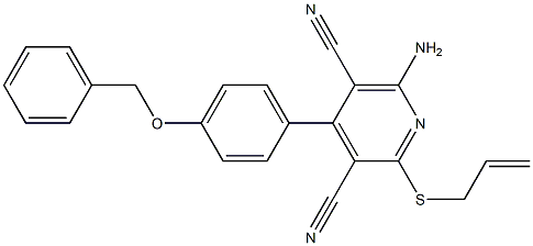 2-(allylsulfanyl)-6-amino-4-[4-(benzyloxy)phenyl]-3,5-pyridinedicarbonitrile Structure